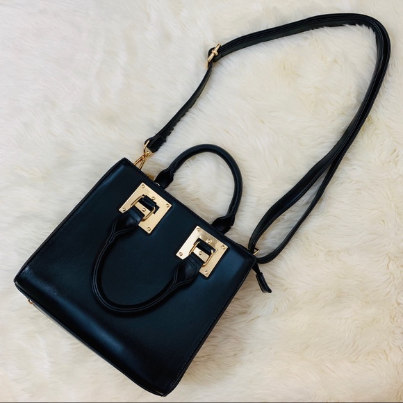 Handbags - Black & Gold Shoulder/Crossbody/Handbag